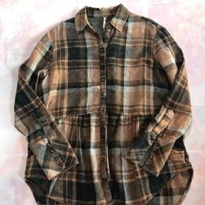Freepeople Tiered Flannel SIZE XS